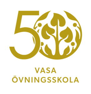 Vasa övningsskola 50 år logo.