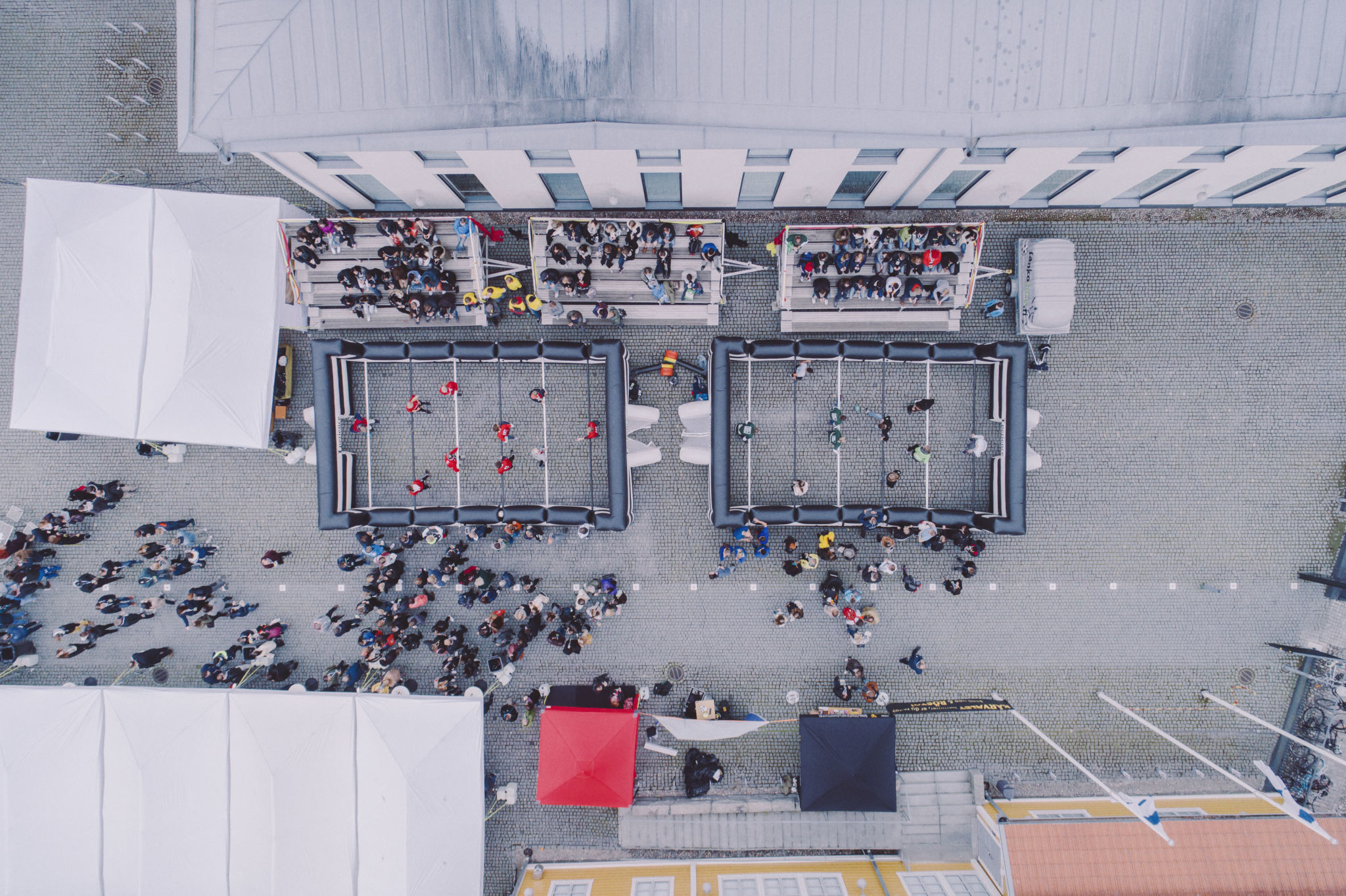 Flygbild över Arken under Street Festival