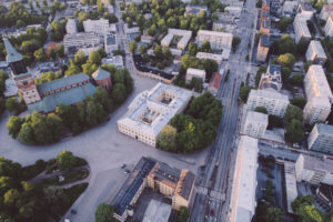 Flygbild över Åbo