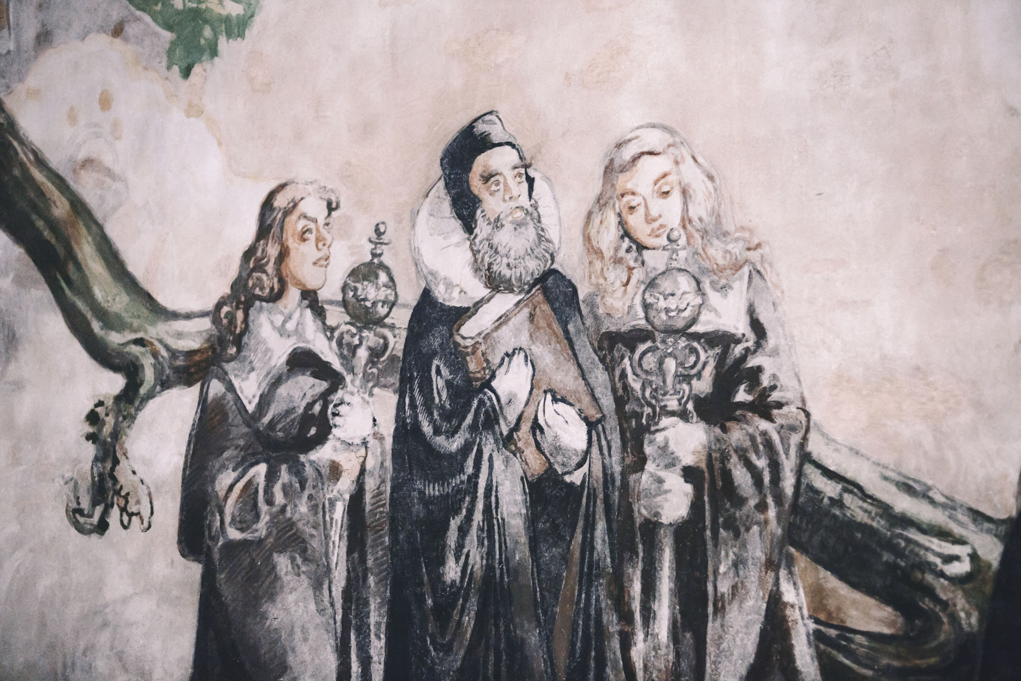 Detalj av Kårens väggmålning.