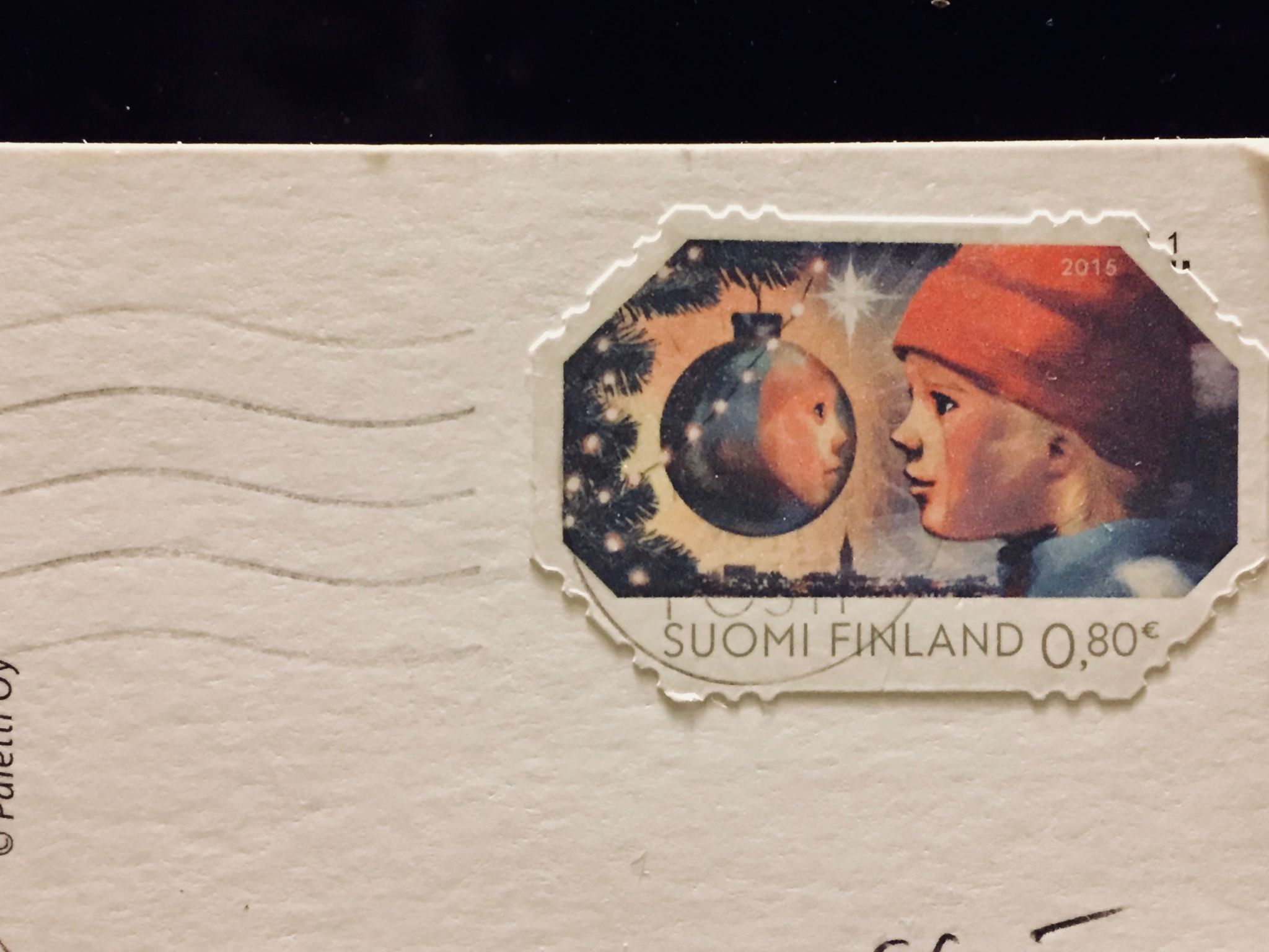 Finskt julfrimärke från 2015.