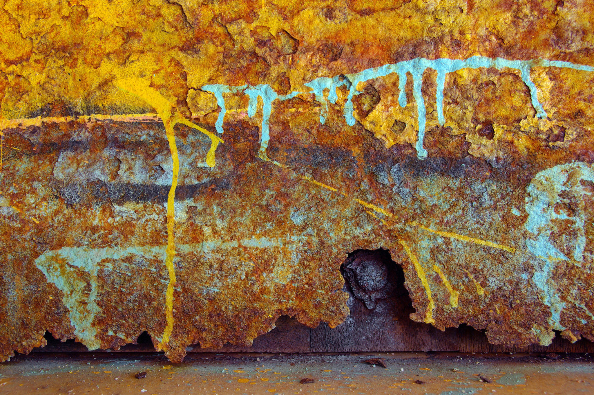 Yellow and green wall