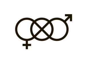 Den symbol för könsneutrala toaletter som kommer att användas vid Åbo Akademi.