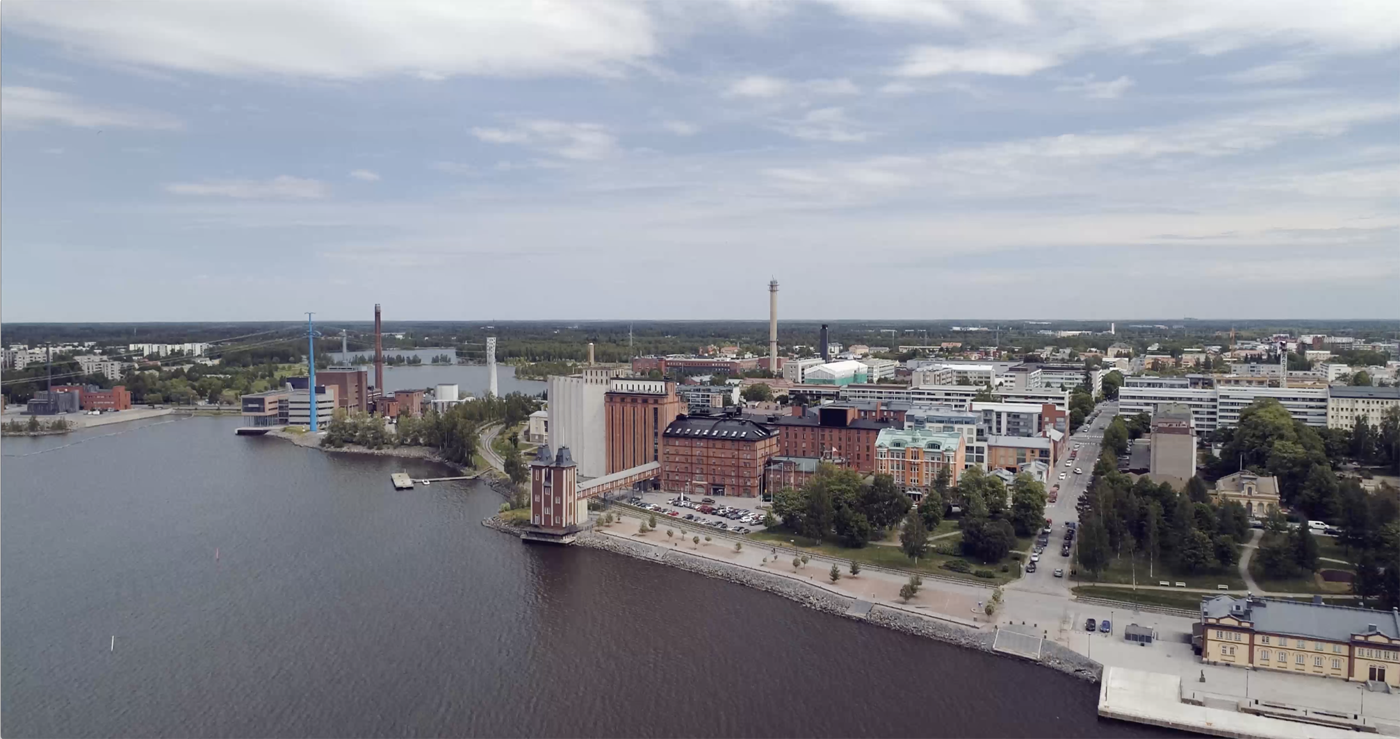 Vy över Academill i Vasa.