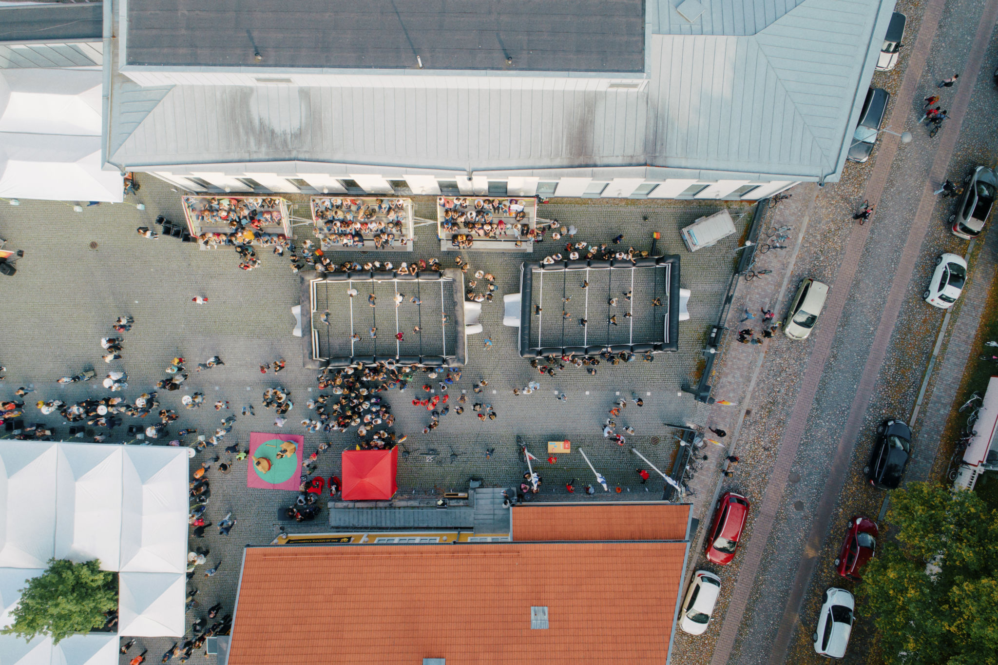 Bild uppifrån på Arkens innergård