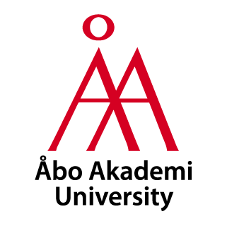 Åbo Akademis engelska logotyp i rött
