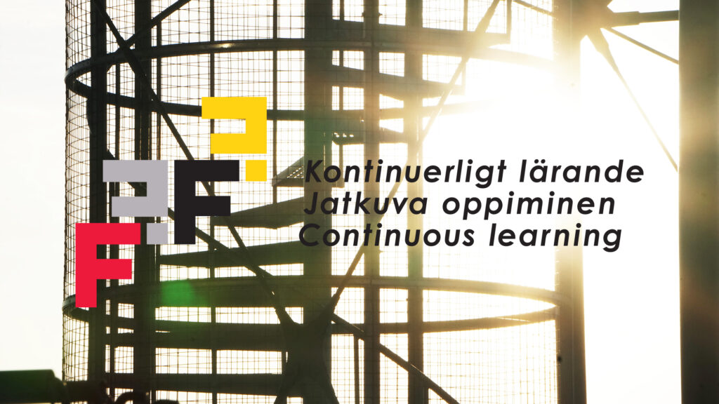 Ståltrappa med stor FFFF-logo på