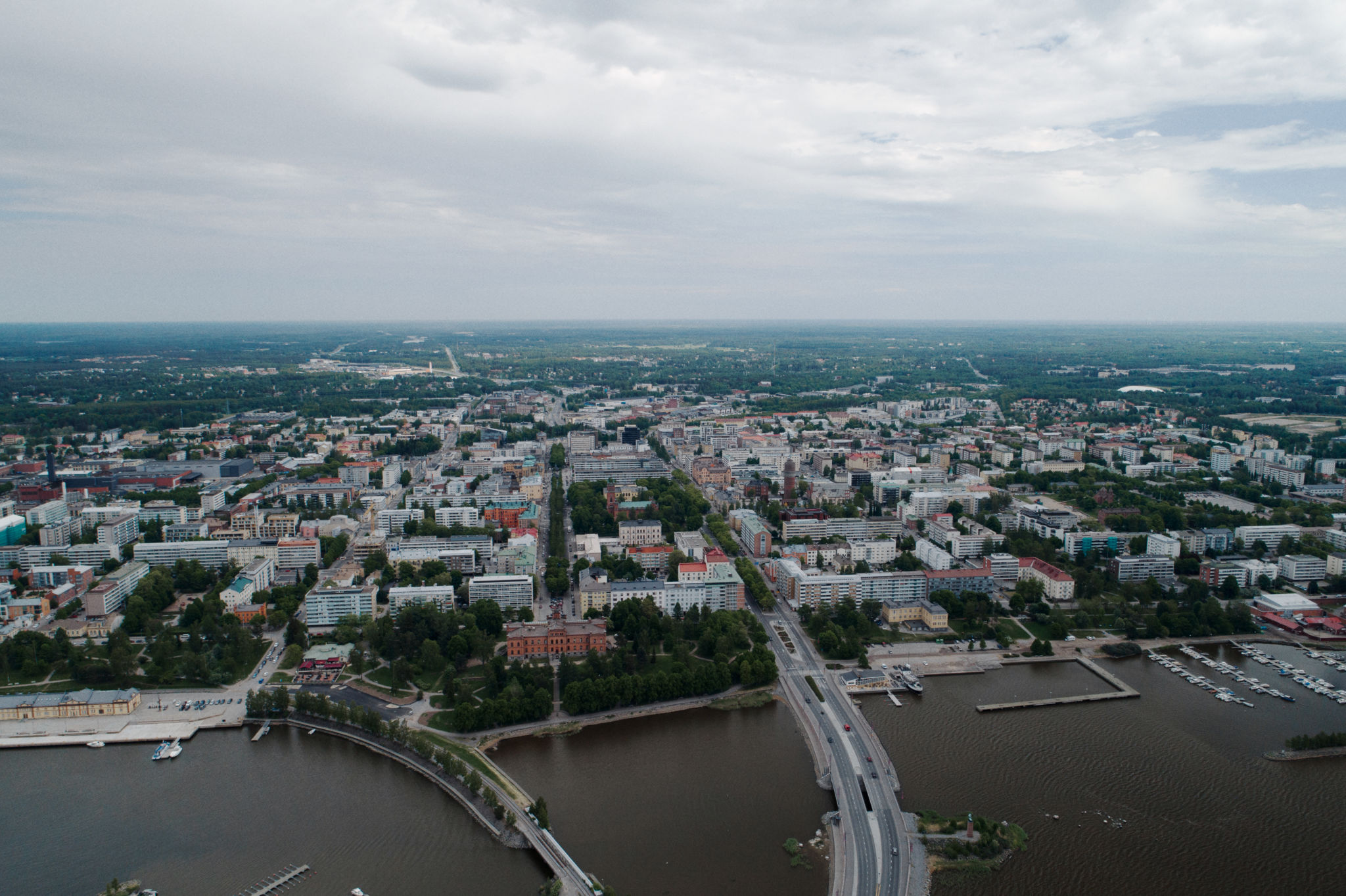 Fågelvy över Vasa.