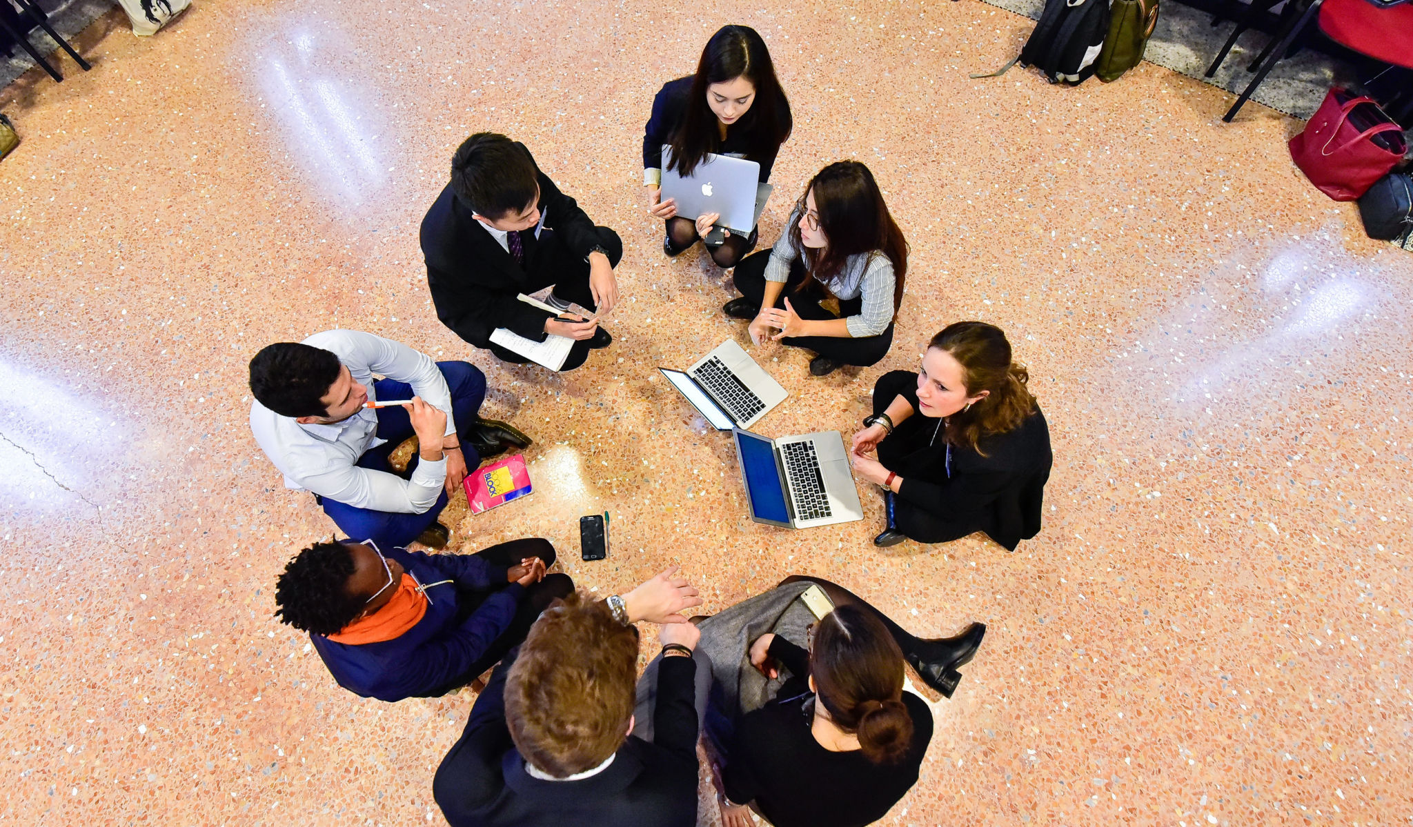 students working together