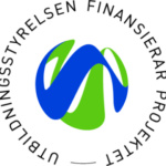 Grönblå logo med texten Utbildningsstyrelsen finansierar projektet