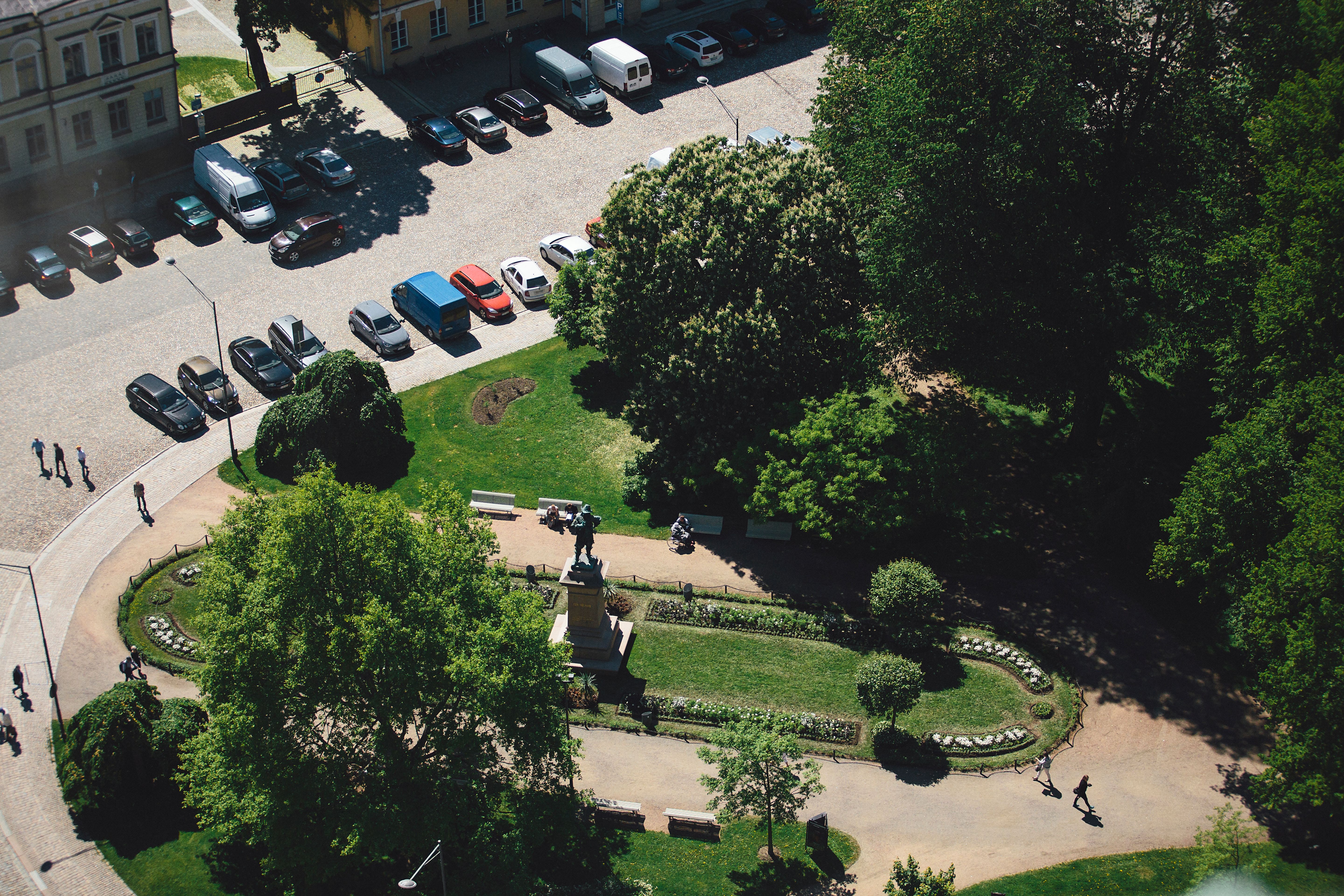 Flygbild av Braheskvären.