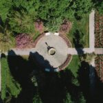 Flygbild på park i Vasa.