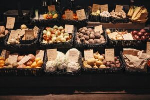 Råvaror - grönsaker i Saluhallen.