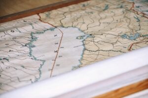 Detalj från en gammal karta över Finland.