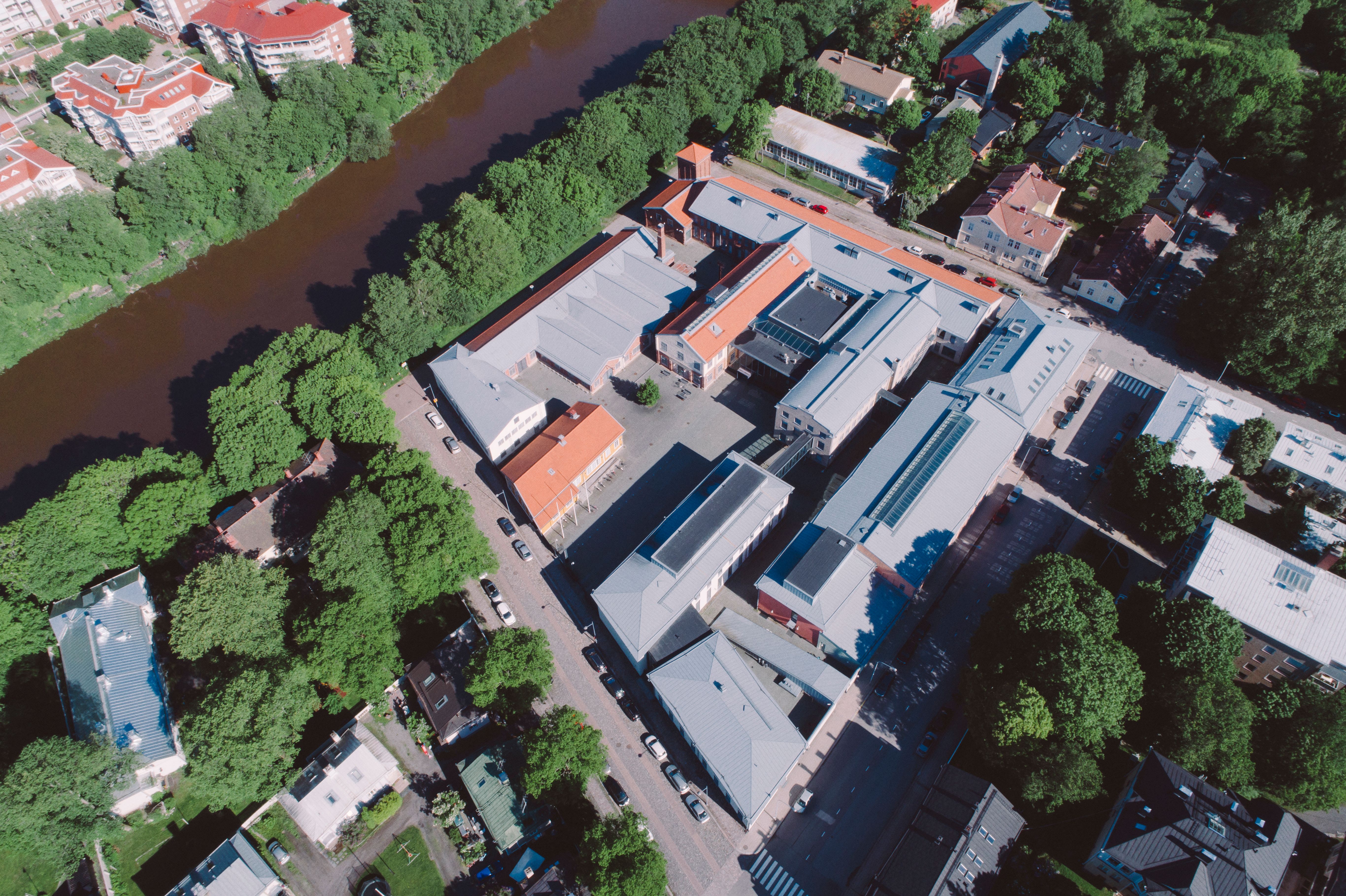 Flygbild över Arken.