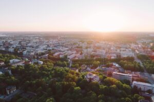 Flygbild över Åbo.