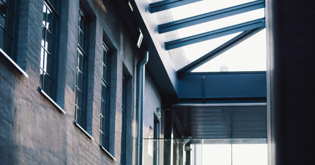 Vägg och innertak i Arken.