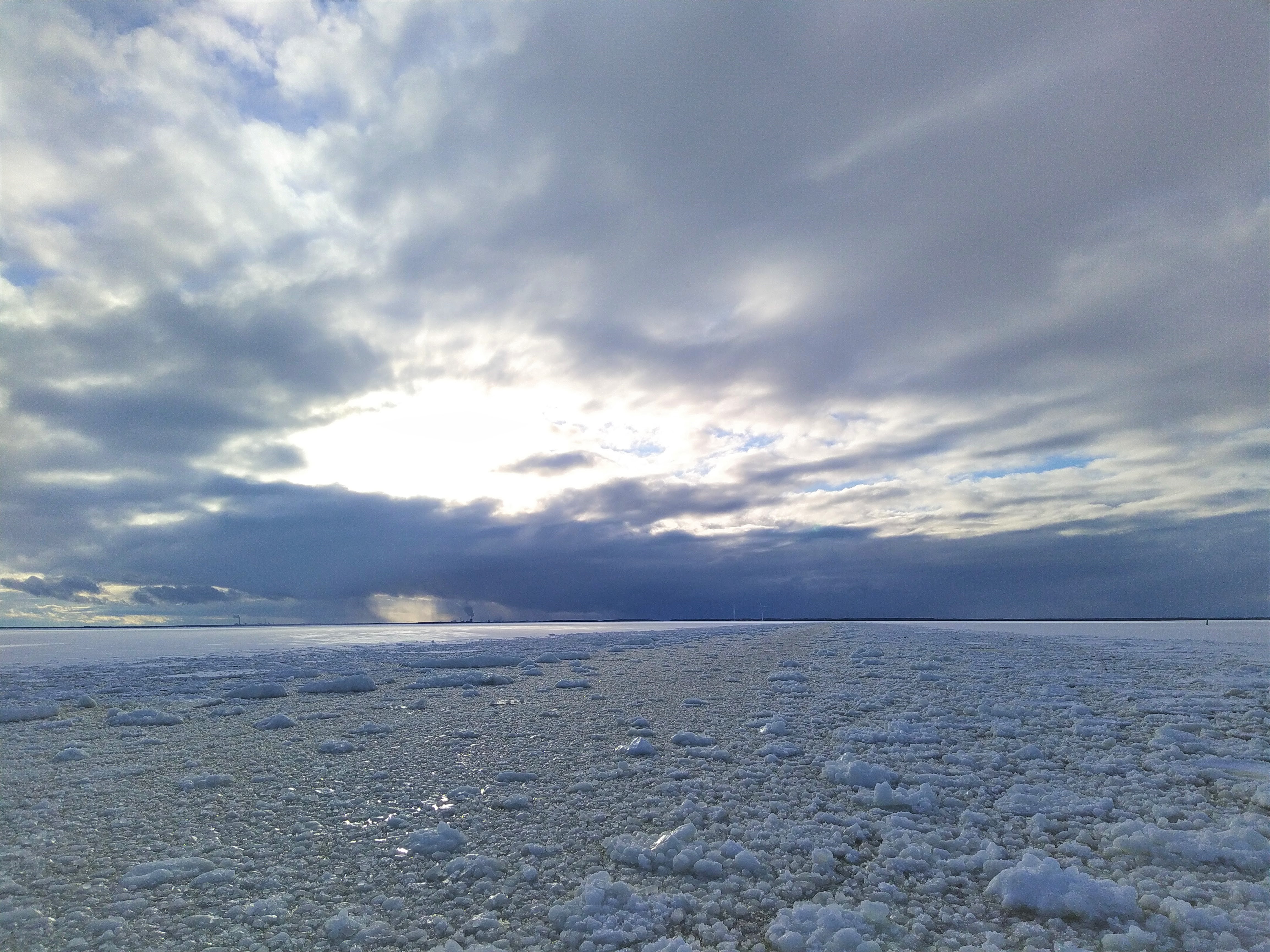 Blue sea and heaven.