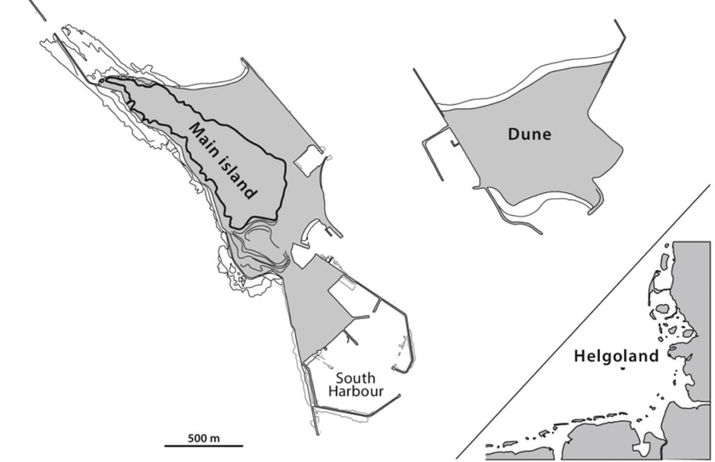 A map of Helgoland.