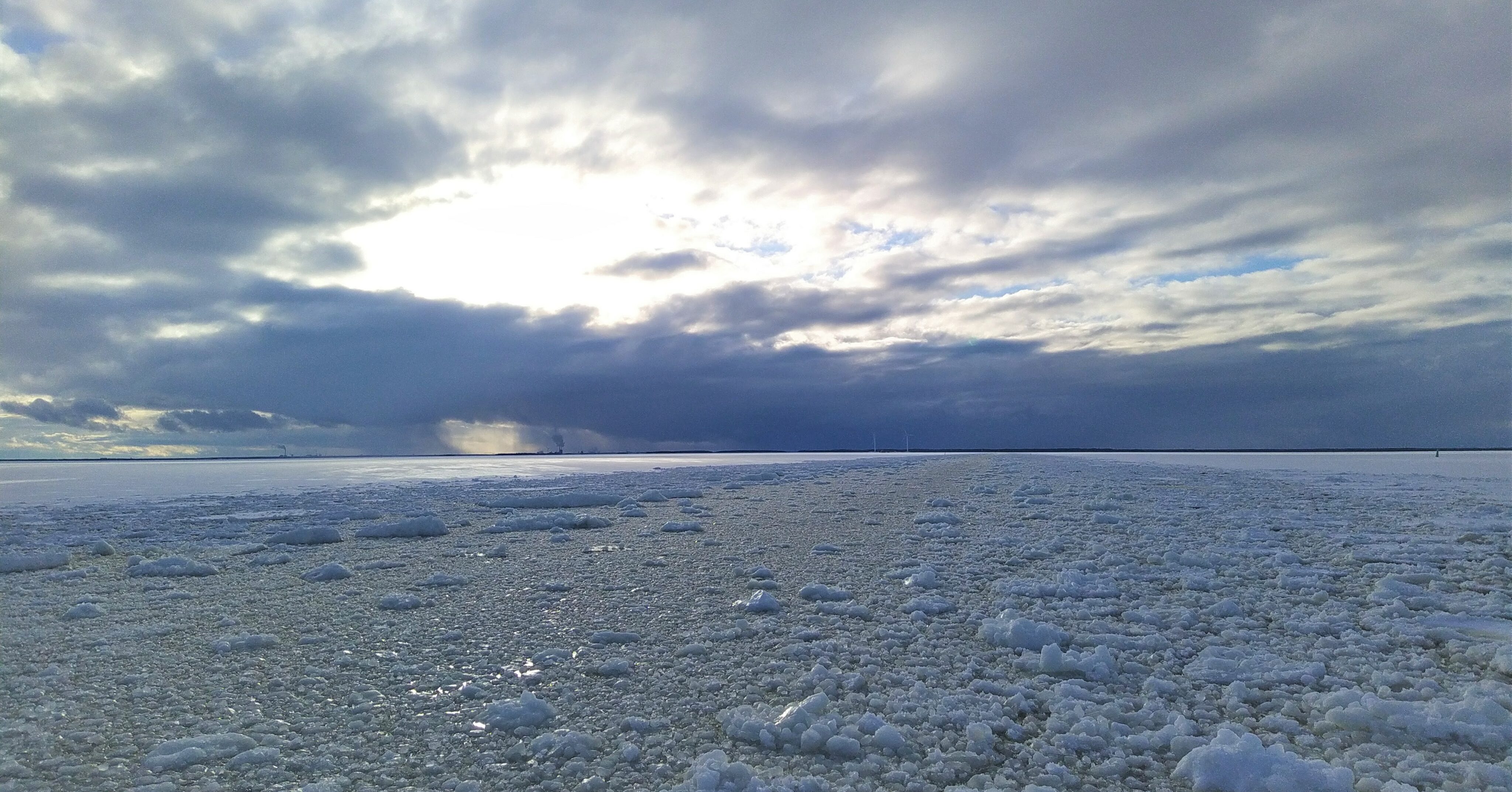 Blue sea and heaven.