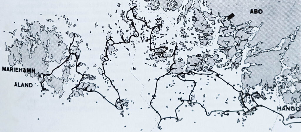 En karta över Åboland och Åland.