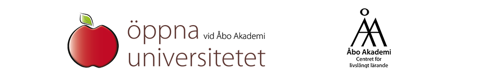 Logon med tecterna Öppna universitetet vid Åbo Akademi, samt ÅA Centret för livslångt lärande. 