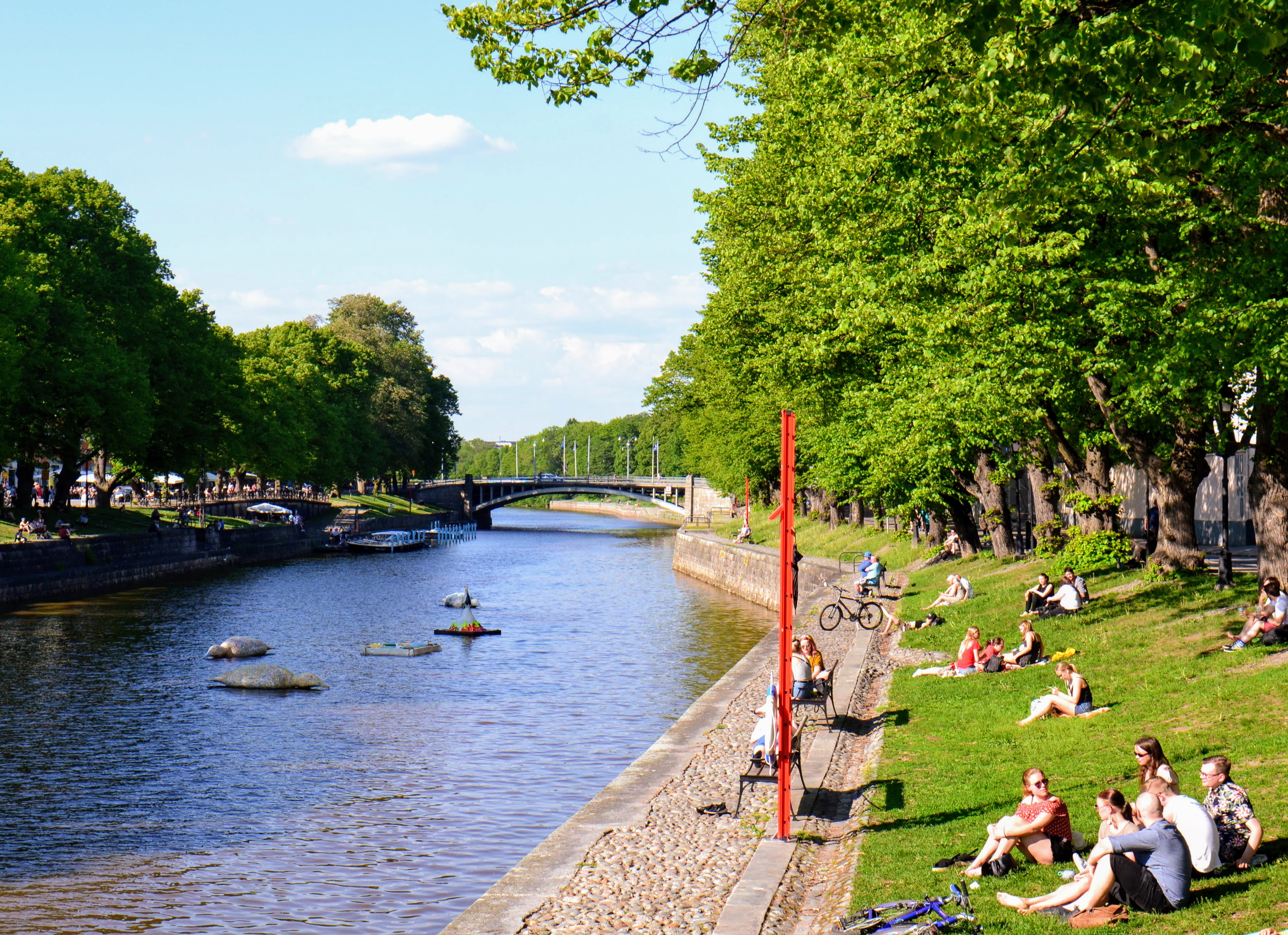 Sommarvy över Aura å.