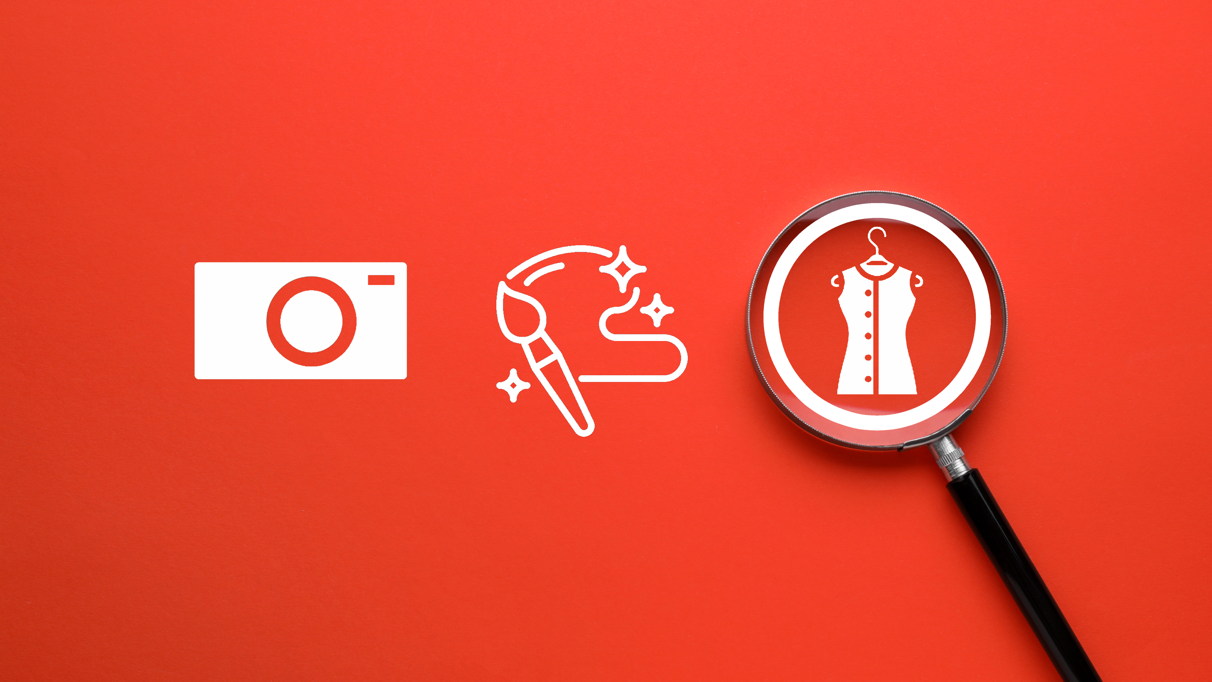 Förstoringsglas med konstterminologi.