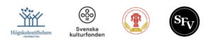 Logotyper för Högskolestiftelsen i Österbotten, Svenska kulturfonden, Svensk-österbottniska samfundet och Svenska folkskolans vänner.