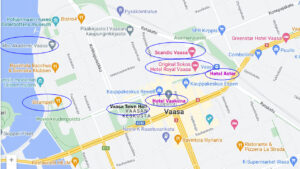 Karta över Vasa centrum