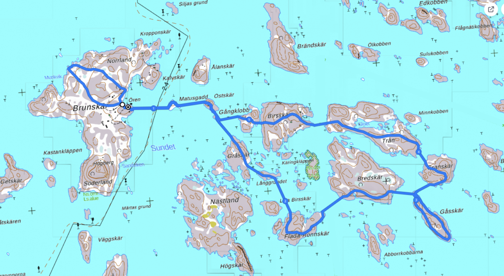 Karta över Brunskär Swimrn.