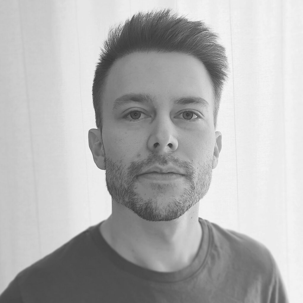 Ett fotografi av projektassistenten William Erlands