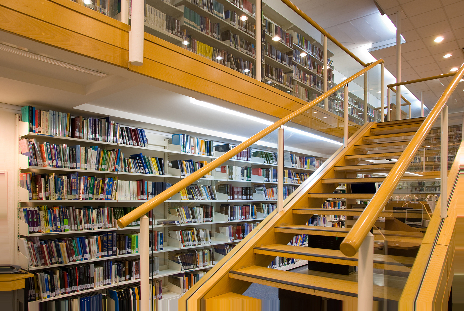 Biblioteksinteriör.