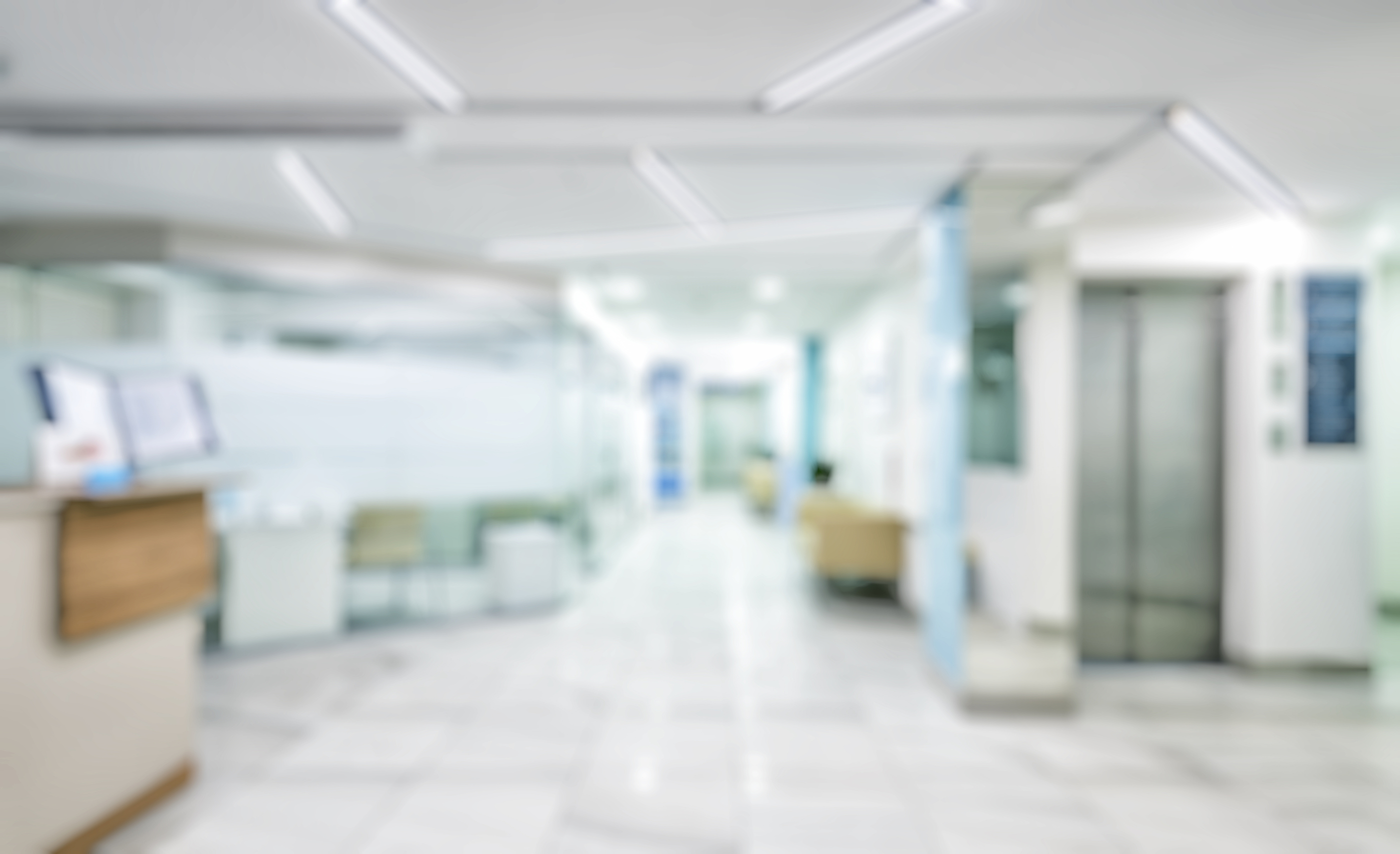 Abstract blur hospital and clinic interior for background