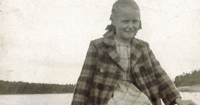 Carita Ahlström som 12-åring.