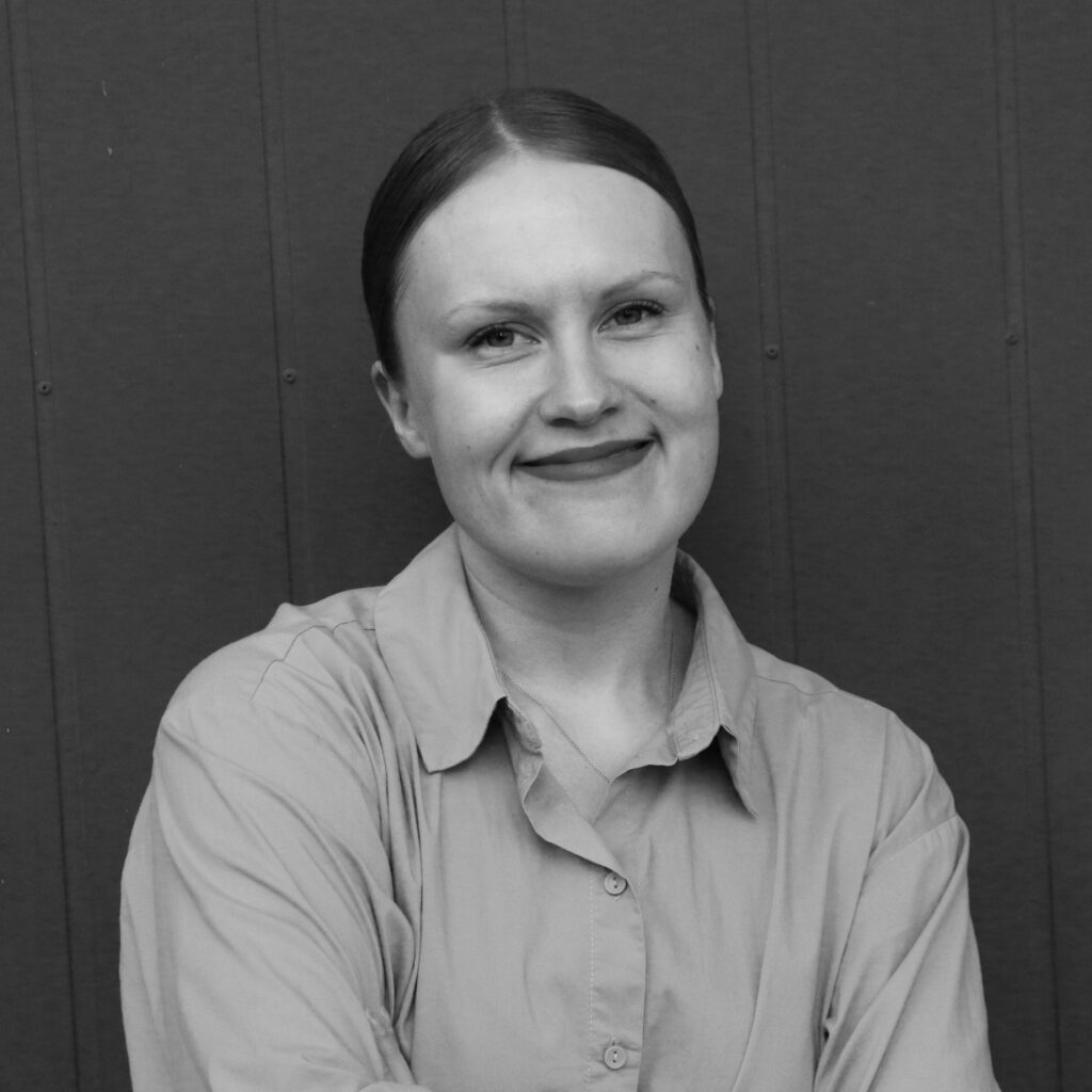 Ett svartvitt fotografi av Maarika Kujanen