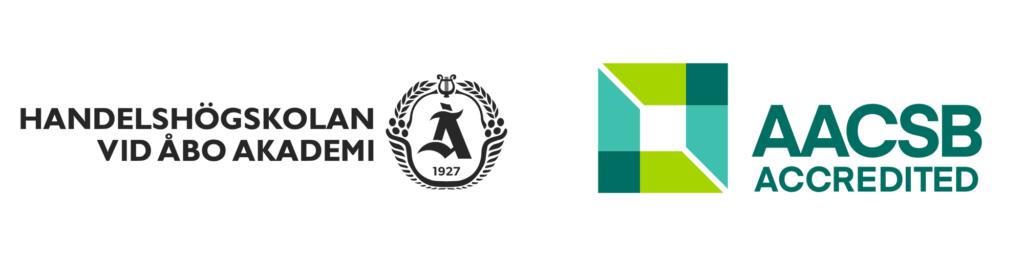 Logon för Handelshögskolan vid ÅA och AACSB-ackrediteringen.