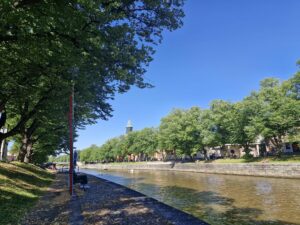 Sommarbild från Åbo vid Aura å.