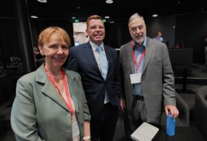 Professorerna Brigitte Geissel, Kimmo Grönlund och James Fishkin.