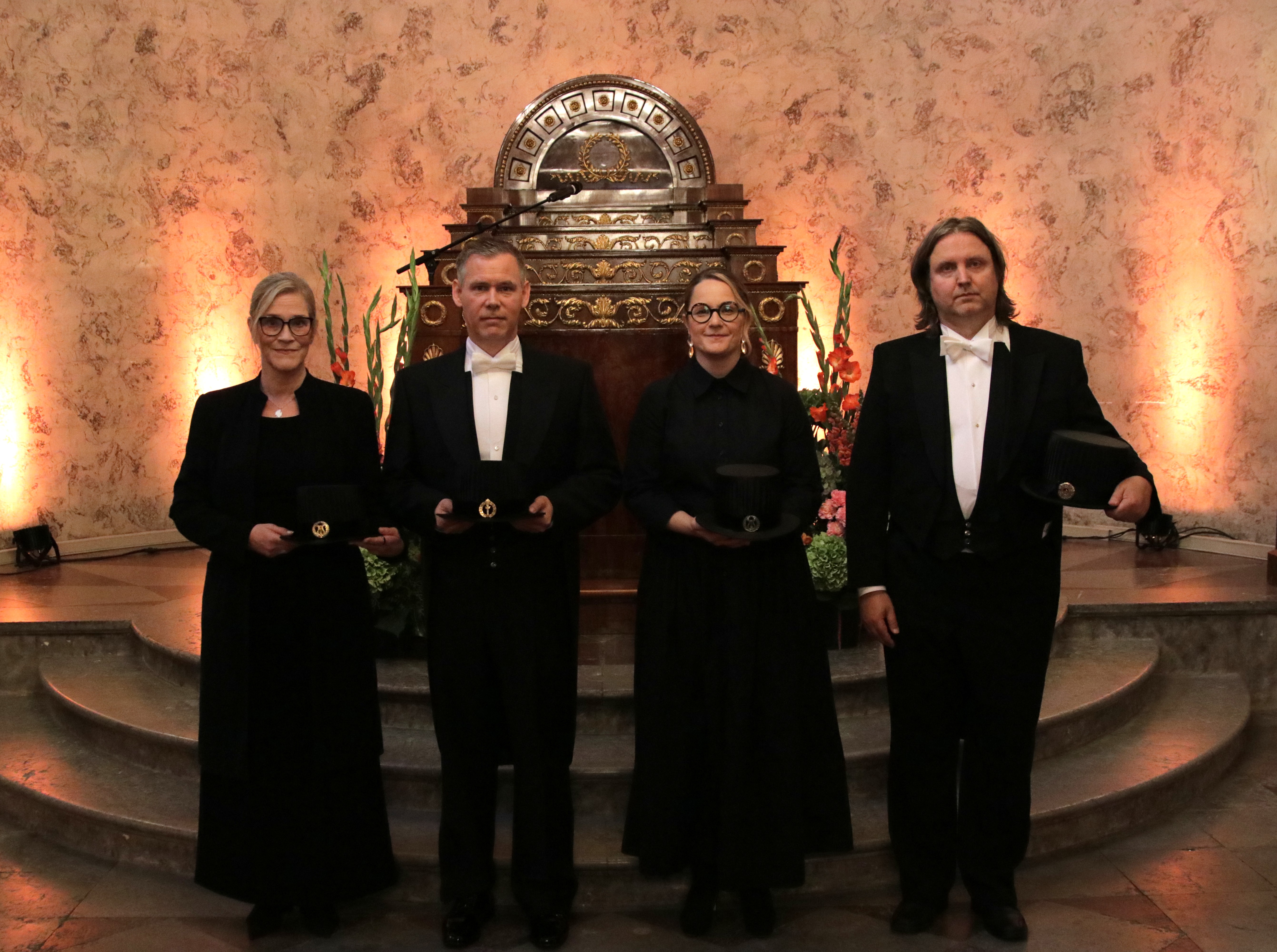 Lauri Rapeli, Taina Välimaa, Anna Törnroos-Remes och Daniel Lindberg installerades som professorer vid Åbo Akademi